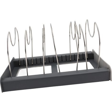 Organisateur extensible pour casseroles et poêles, placard de cuisine, garde-manger, support pour ustensiles de cuisson, étagères, couvercle à 7 compartiments (1/5)