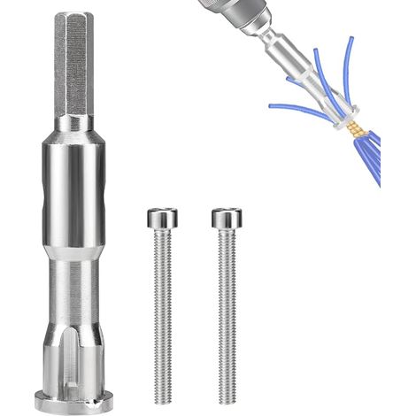 Wire Twist Tool for Drill, Galvanized Steel Drill Wire Twist Tool with Screw Portable Wire Twist Tool for Electric and Manual Drills (1/5)