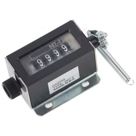 Compteur mécanique à tirage réinitialisable à 6 chiffres D94-S 0-999999, Compteur manuel