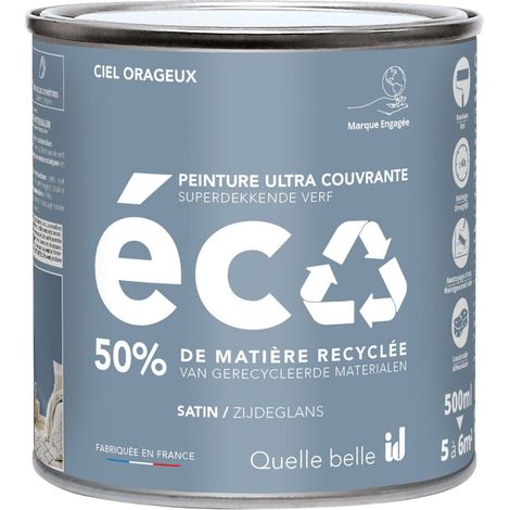PEINTURE ECO SATIN CIEL ORAGEUX 500ML - ID PARIS (1/3)