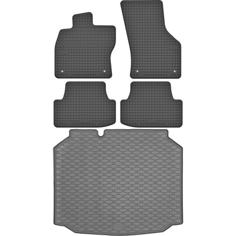 Ensemble de tapis de sol en caoutchouc pour Seat Leon III Hatchback (2012-2020) + tapis de coffre (1/5)