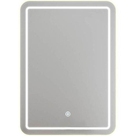 Specchio Led 50x70 cm con cornice in alluminio - Cicladi