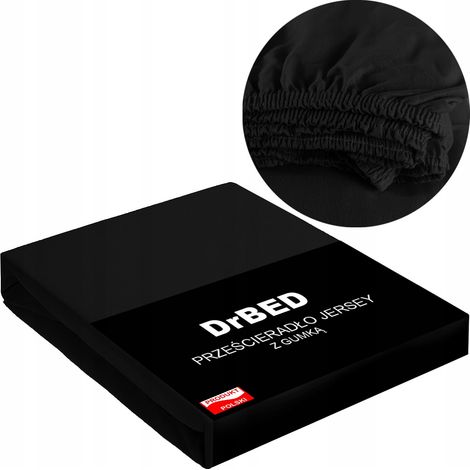 Sábana bajera ajustable 120x200 Jersey transpirable ELÁSTICO Negro Pulido (1/4)