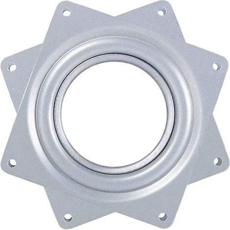 Piastra girevole con cuscinetti a sfera, base girevole, piastra girevole a 360°, girevole in metallo quadrato, barra girevole per sgabello da barca, piastra per sedile girevole per sgabello, 4 pollici (1/4)