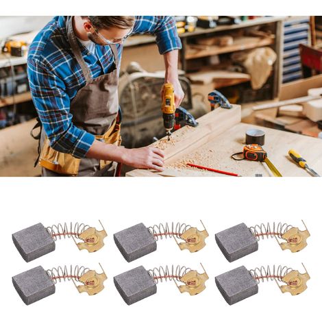 Packung mit 20 Kohlebürsten für Winkelschleifer, Elektrohammer, Elektromeißel, Schneidemaschinen, Kohlebürstenpoliermaschinen, Bohrmaschinen und Zubehör für Elektrowerkzeuge. (1/5)