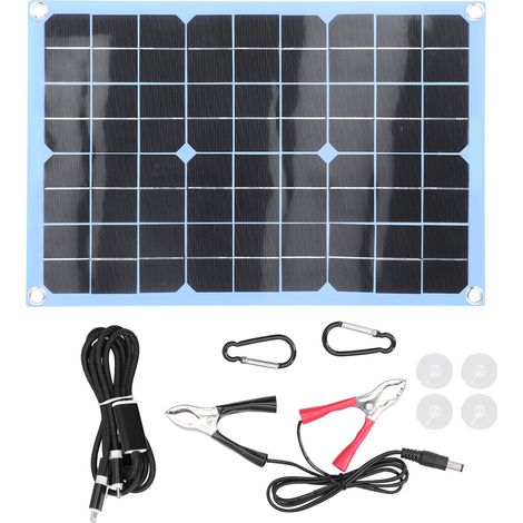 Kit panneau solaire flexible 20W 18V module photovoltaïque portable chargeur pour camping-car randonnée (1/5)