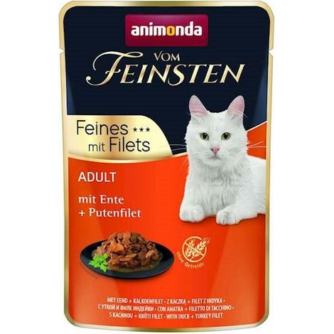 Animonda vom feinsten pato, filete de pavo - comida hÚmeda para gatos - 85 g