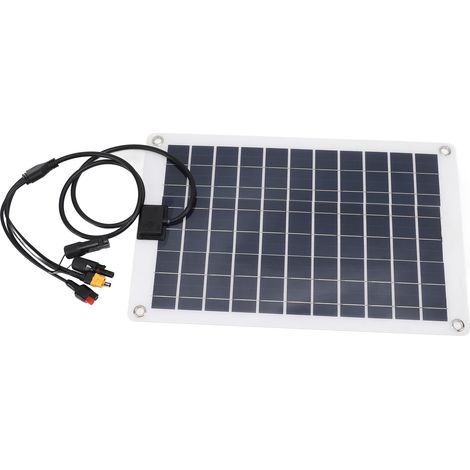 Panneau solaire 16,5 x 10,6 pouces, connecteurs multiples, 50 W, transmission stable, chargeur de batterie solaire pour ordinateur portable et appareils de camping