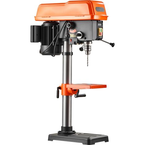 Perceuse à colonne table 254 mm 400 W vitesse variable 440 à 2600 tr/min inclinaison 0 à 45° laser et LED pour bois et métal. (1/5)