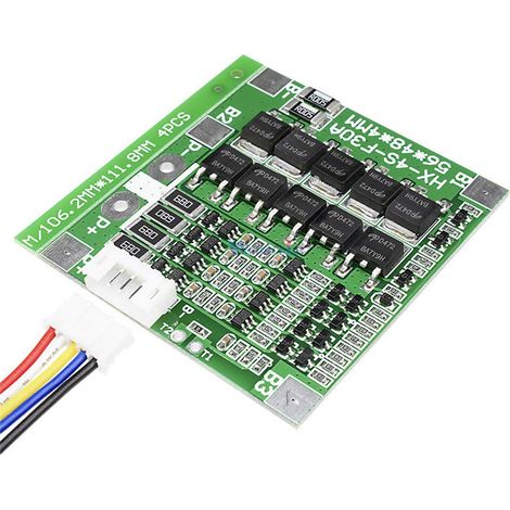 14,8 V 4S 30 A 18650 Li-Ionen-Lithium-Akku BMS-Leiterplatte mit integrierten Schaltkreisen und Zellbalance (1/5)