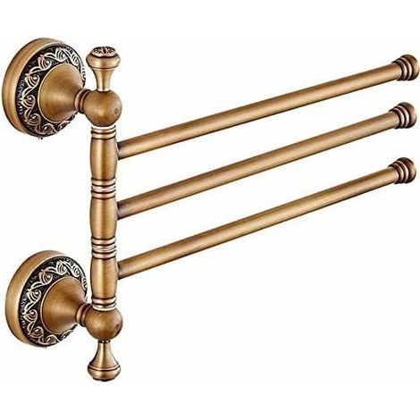 Porte-Serviettes À 3 Bras, Porte-Serviettes Rétro En Laiton, Porte-Serviettes Ancien Pour Salle De Bains