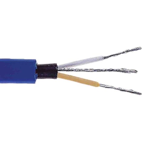 Câble pour microphone RS PRO 1 paire , 0,36 mm² Blindé, gaine Bleu