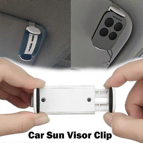 Support de fixation pour pare-soleil de voiture, télécommande de porte de garage ou de portail, émetteur, porte-clés de commande de garage, clip de fixation pour télécommande de portail - Pare-soleil (1/5)