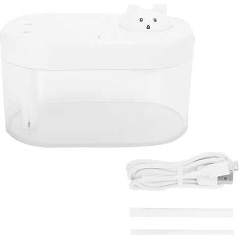 Mini Humidificateur Portable 1L Silencieux Double Vaporisation Lumière Nocturne Bureau Maison Bureau Blanc (1/5)