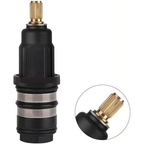 Kit de réparation pour mitigeur thermostatique de douche en laiton, cartouche thermostatique de rechange, noyau de vanne eau chaude/eau froide, pour robinet de douche (1/4)