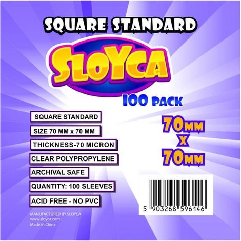 Magliette quadrate standard 70x70mm (100 pezzi) sloyca