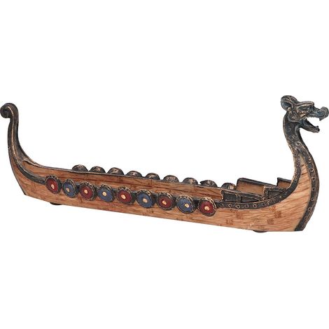 Brûleur d'encens artisanal en résine en forme de bateau-dragon - cadeau d'événement (encens non inclus) (1/3)