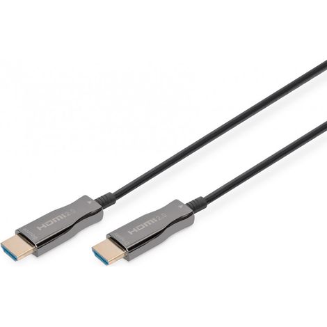 Digitus AK-330125-200-S HDMI AOC Hybrides Kabel 20 m Schwarz