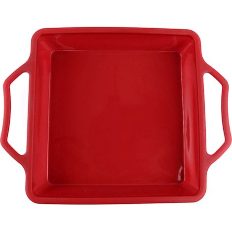 Moule À Gâteau En Silicone - Cadre En Acier Inoxydable - Pour Four Et Micro-ondes - Carré - Lot De 5 (1/2)