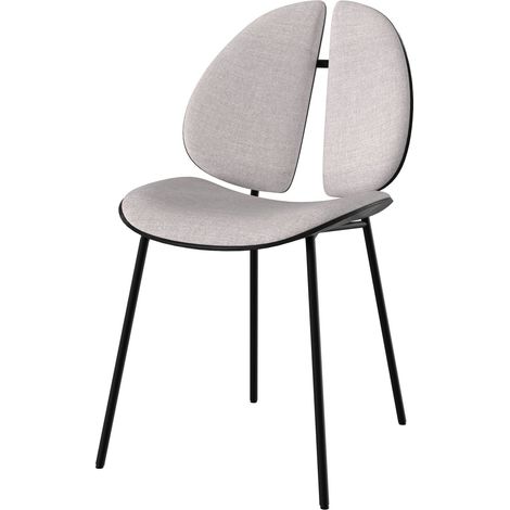 Silla en tela gris y madera negra - Coccinelle (1/4)