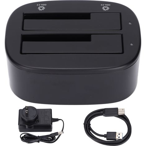 Station d'accueil disque dur USB 3.0 vers SATA, dissipation thermique 3D rapide et sécurisée, fiche américaine 100-240V (1/5)