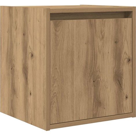 Table de chevet Cabinet de chevet Table de nuit murale chêne artisanal 38x34x40 cm (1/5)