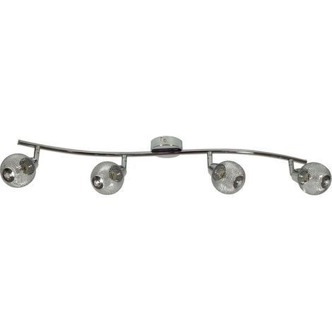 Tira de lámparas de techo novedosa 4x40W G9 cromada (1/3)