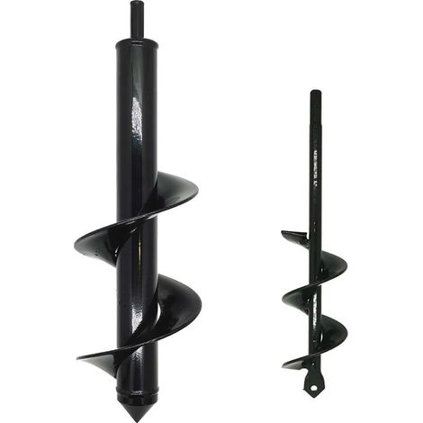 Lot de 2 Mèche pour tarière 8 cm x 30 cm et 4 cm x 22 cm perceuse en spirale pour planter des fleurs, jardin, tarière hexagonale, jeu de tarière pour perceuse hexagonale 3/8" (1/5)