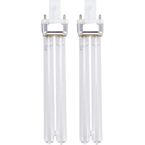 Lot de 2 lampes de désinfection ultraviolette UV de 11 W pour stérilisateur d'aquarium (culot G23) (1/5)