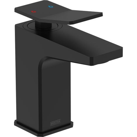 Bristan Tangram 1 Hole Bath Filler Tap Pillar Mounted - Black (1/2)