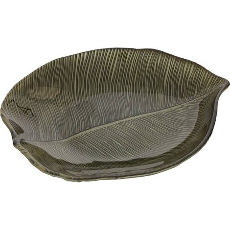 PLATO CON BORDE VERDE 28X23 - Atmosphera créateur d'intérieur