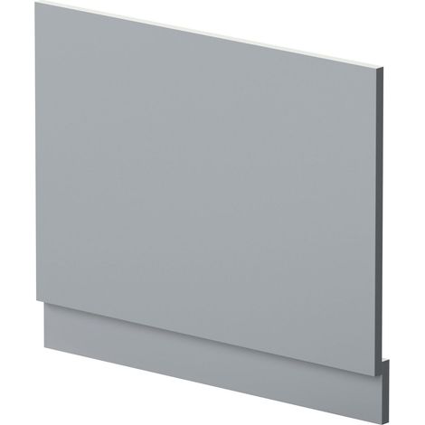 700mm Straight Reversible Bath End Panel & Plinth - Satin Grey