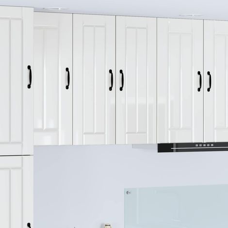 Küchenschrank Lucca 2 pcs Hochglanz Weiß 30 x 31 x 80 cm
