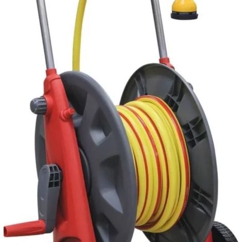 Enrouleur professionnel équipé de 25m de tuyau d'eau de 15mm DRAKKAR (1/2)