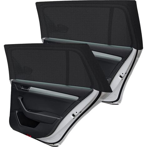 Pare-Soleil Voiture Bébé,2 Pièces Chaussette Voiture Soleil par,Bloquer Les Rayons UV,Compatible avec la Plupart des Auto (Noir) (Noir, XL) (1/4)
