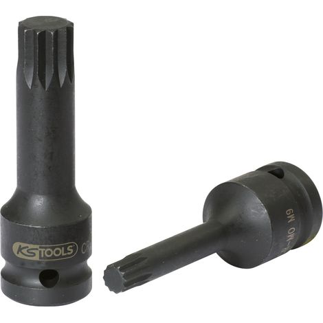 KS Tools 1/2 Kraft-Bit-Stecknuss Vielzahn, lang, M5