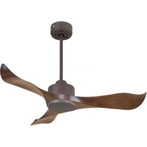 Modulo Ventilateur de plafond Dc sans lumlière  Chocolat et pales marrons 10 à 15 m² KLDC6SlimP1Wo (1/5)