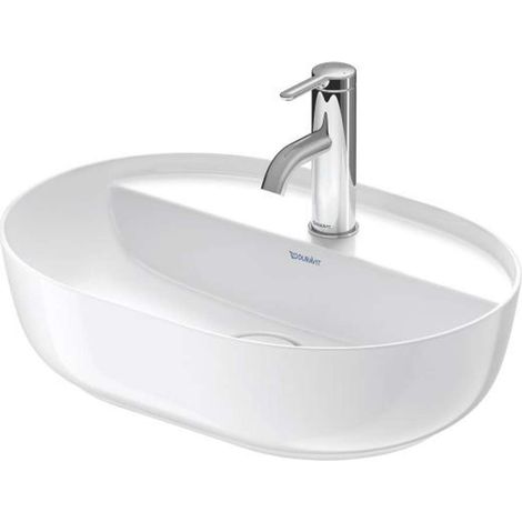 Duravit Aufsatzbecken LUV o ÜL m HLB 500x350mm 1 Hahnloch weiß (1/2)