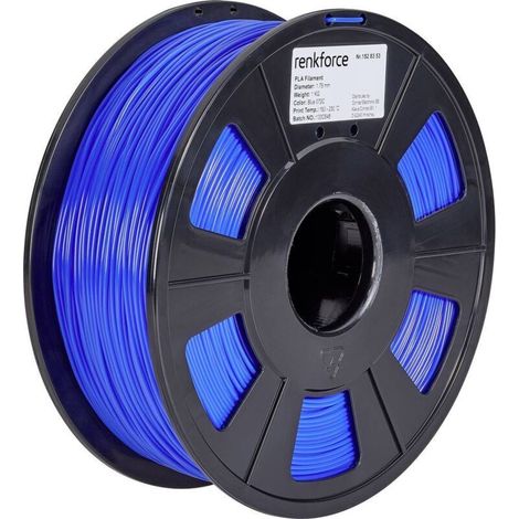 Filament PLA 1,75 mm – 1000 g, couleur bleu – Compatible imprimantes 3D – Référence RF-4511194 A333042