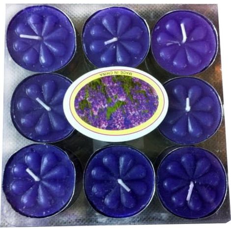 Set di 18 candele tealight profumate alla rosa, 12x12 cm