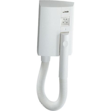 Inda - Sèche-cheveux blanc avec minuterie et thermostat de