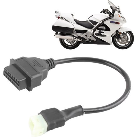 Câble d'adaptateur de diagnostic OBD2 à 4 broches pour moto, pièces de détection de panne pour motocyclettes et véhicules similaires. (1/5)