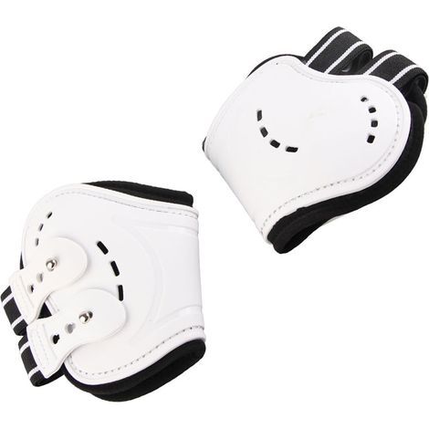 Horse fetlock boots, shock-resistant, breathable, for protective equipment, white, L
