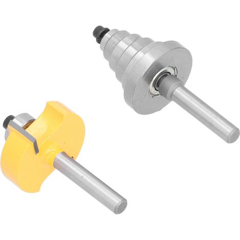 Jeu de 6 fraises à rainurer avec roulements pour fraiseuse, diamètres de 3/8" à 1-1/8", queue de 1/4". (1/5)