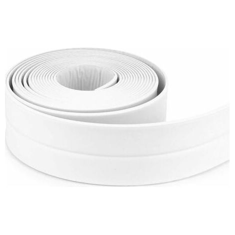 Bathroom sealing strip, white silicone joint tape, PE self-adhesive bathtub tape, kitchen corner caulking, included (320x3.8CM) (1/4)