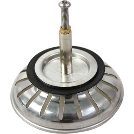 Tapón de fregadero de acero inoxidable - Filtro universal para fregadero, tapón de desagüe con rejilla antiatascos, cesta de desagüe de acero inoxidable de fácil drenaje. (1/4)