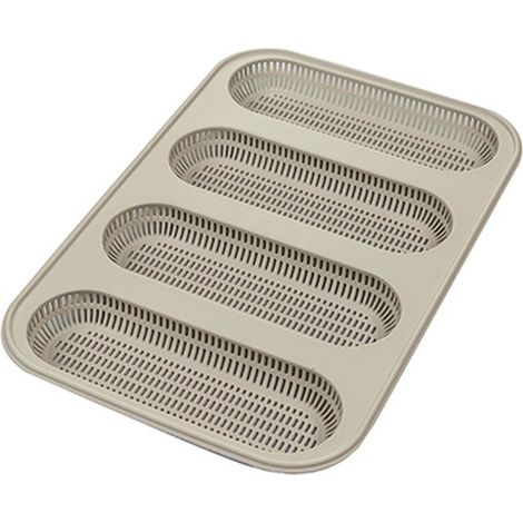 Silikomart Stampo in Silicone per 4 Mini Baguette Bread 170 x 55 h 20 mm Made in Italy (1/2)