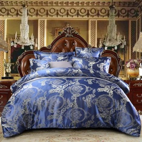 Housse de Couette 220x240 cm, Parure de Lit 2 Personnes avec Fermeture Éclair en Microfibre avec 2 Taie d'oreiller 48 x 74 cm,B (1/4)