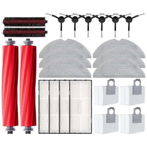 Accessoires pour brosses à rouleau haute vitesse Roborock S7 Maxv Ultra et S7 Pro Ultra : brosse de nettoyage, chiffon et filtre.