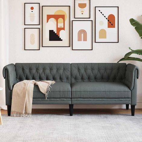 Sofa Dunkelgrau 201,5 x 74,5 x 74,5 cm Polyester (1/5)